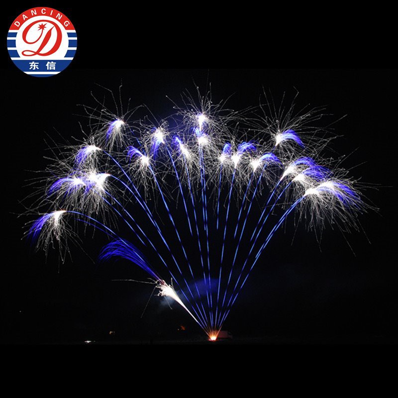 Pastel de exhibición de fuegos artificiales en forma de abanico de los años 100